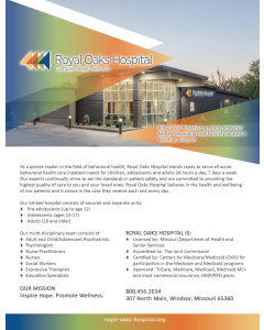 Royal Oaks Hospital Flyer