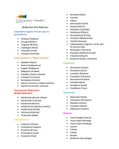 Medication Alert Reference