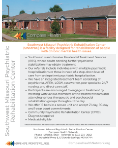 Southwest Missouri Psychiatric Rehabilitation Center Flyer