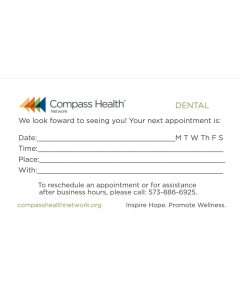 Central Dental Appointment Business Cards