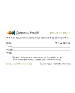 Central Primary Care Appointment Business Cards