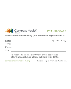 Western Primary Care Appointment Business Cards