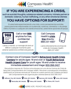 Crisis Line Flyer-Laminated